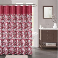 Décor Studio Isabella 72″ x 72″ Shower Curtain, Red