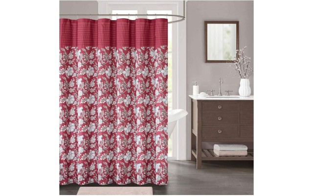 Décor Studio Isabella 72″ x 72″ Shower Curtain, Red