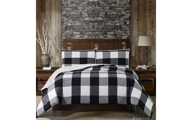  3-piece Comforter Set, Black, King