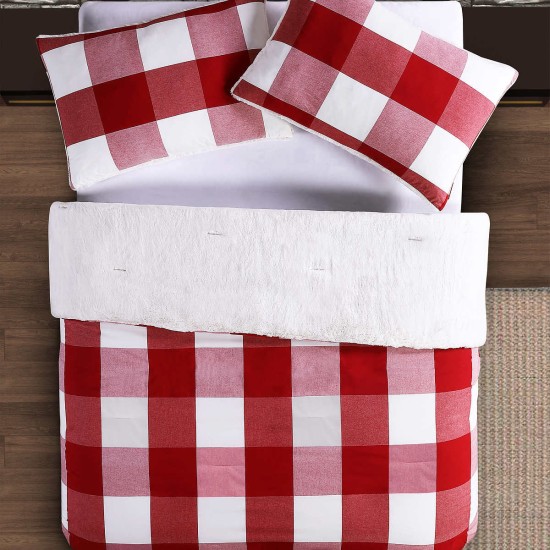  3-piece Comforter Set, Red, King