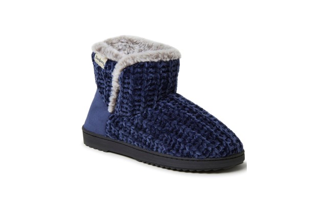  Women’s Fairisle and Solid Chenille Knit Boot Slipper