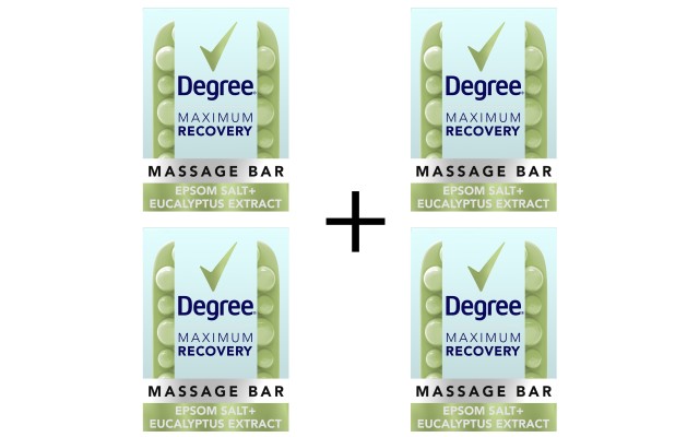  Maximum Recovery Massage Bar Soap Eucalyptus Epsom Salt 5.3 Oz. 4 Pack