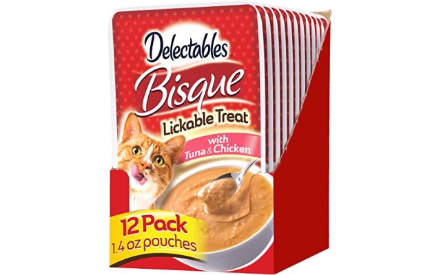  Bisque Lickable Wet Cat Treats – Tuna & Chicken, (Pack Of 12)