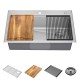  33” Stainless Steel Dual Mount Single Bowl Kitchen Sink