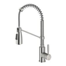 Delta Pull-Down High Arc Single Handle Kitchen Faucet in Spot Free Stainless Steel