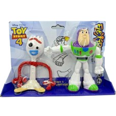 Disney Pixar Toy Story 4 Flextreme Bendable Figure Forky & Buzz Lightyear New