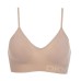  Ladies' Seamless Bralette, 2-Pack, White, Medium