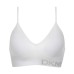  Ladies' Seamless Bralette, 2-Pack, White, Medium
