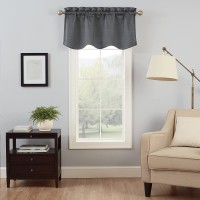Eclipse Canova Blackout Window Valance 42 x 21, Charcoal, 21