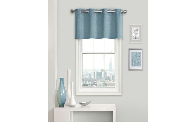 Kingston Embossed Valance Spa Grommet Top Curtains 52×18
