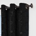  Meridian Modern Blackout Thermal Grommet Window Curtain for Bedroom or Living Room (42″ x 95″, Black)