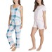  Ladies' 4-Piece Pajama Set, Teal, 2X