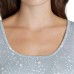  Ladies' 4-Piece Pajama Set, Gray, 2X