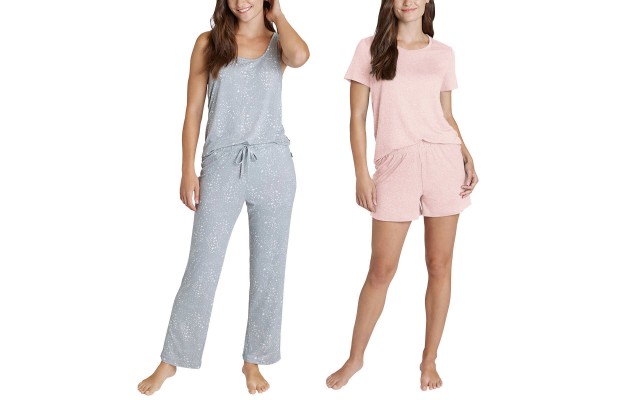  Ladies' 4-Piece Pajama Set, Gray, XX-Large