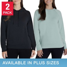 Eddie Bauer Ladies' Crewneck & Hoodie, 2-pack