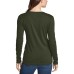  Ladies Long Sleeve Tee, 2-pack, Green, X-Small