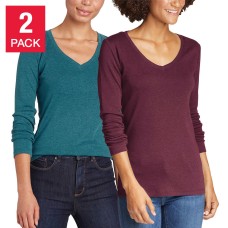 Eddie Bauer Ladies Long Sleeve Tee, 2-pack