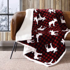 Eddie Bauer Plush Sherpa Fleece Throw