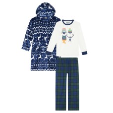 Eddie Bauer Youth 2-piece PJ Set with Robe, Reindeer