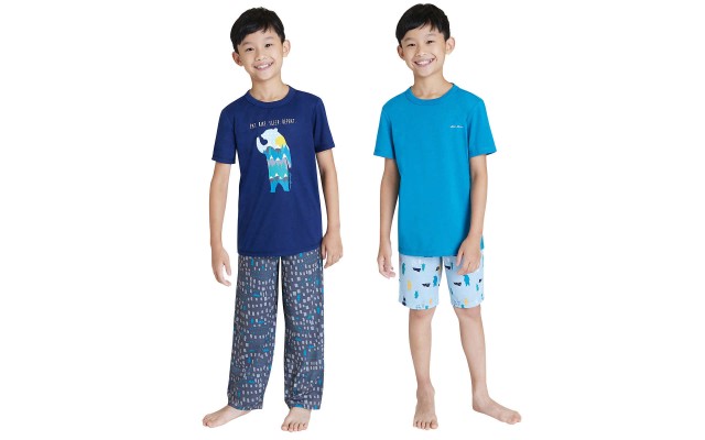  Youth 4-piece PJ Set, Great Outdoors, Blue, Large