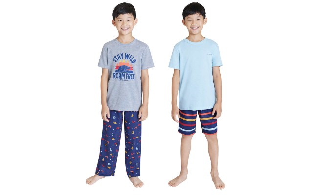  Youth 4-piece PJ Set, Great Outdoors, Gray, Large