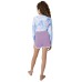  Youth Long Sleeve Swim Set, Purple, Large