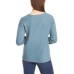  Ladies' Ribbed V-Neck Sweater, Blue, XX-Large