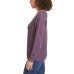  Ladies' Ribbed V-Neck Sweater, Purple, Medium