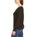  Ladies' Ribbed V-Neck Sweater, Black, 2X
