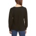  Ladies' Ribbed V-Neck Sweater, Black, 2X