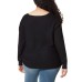  Ladies' Ribbed V-Neck Sweater, Black, XX-Large