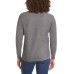  Ladies' Ribbed V-Neck Sweater, Gray, 2X