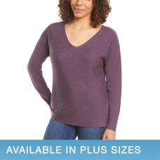 Ella Moss Ladies' Ribbed V-Neck Sweater