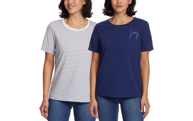  Ladies' Tee, 2-pack, Blue, XX-Large