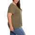  Ladies' V-Neck Lace Top, Green, XX-Large