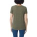  Ladies' V-Neck Lace Top, Green, XX-Large