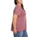  Ladies' V-Neck Lace Top, Red, Medium