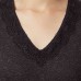 Ladies' V-Neck Lace Top, Black, 2X