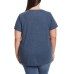  Ladies' V-Neck Lace Top, Blue, X-Small