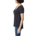  Ladies' V-Neck Lace Top, Black, 2X