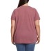  Ladies' V-Neck Lace Top, Red, 3X