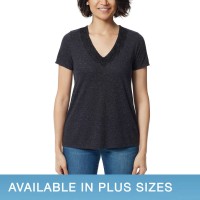 Ella Moss Ladies' V-Neck Lace Top, Black, 2X