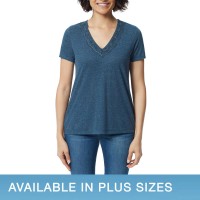 Ella Moss Ladies' V-Neck Lace Top, Blue, X-Small