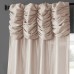 Exclusive Fabrics & Furnishings Ruched Taffeta 50″ x 108″ Curtain Panel, Antique Beige