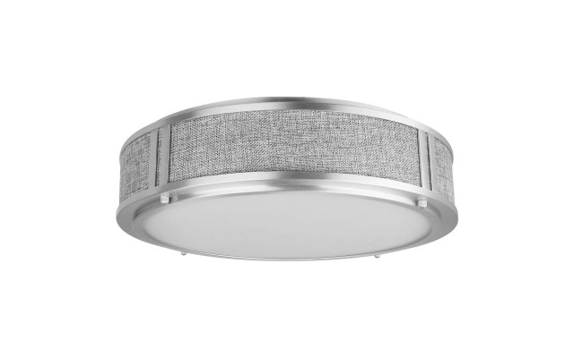  13″ Smart Round LED Ceiling Fixture (with Gray Cloth Accent)