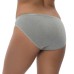  Ladies' Organic Cotton Stretch Bikini, 6-pack, Gray, Medium