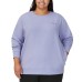  Ladies' French Terry Crewneck, Purple, 2X