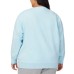  Ladies' French Terry Crewneck, Blue, 2X