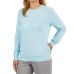  Ladies' French Terry Crewneck, Blue, 2X