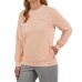  Ladies' French Terry Crewneck, Orange, Large